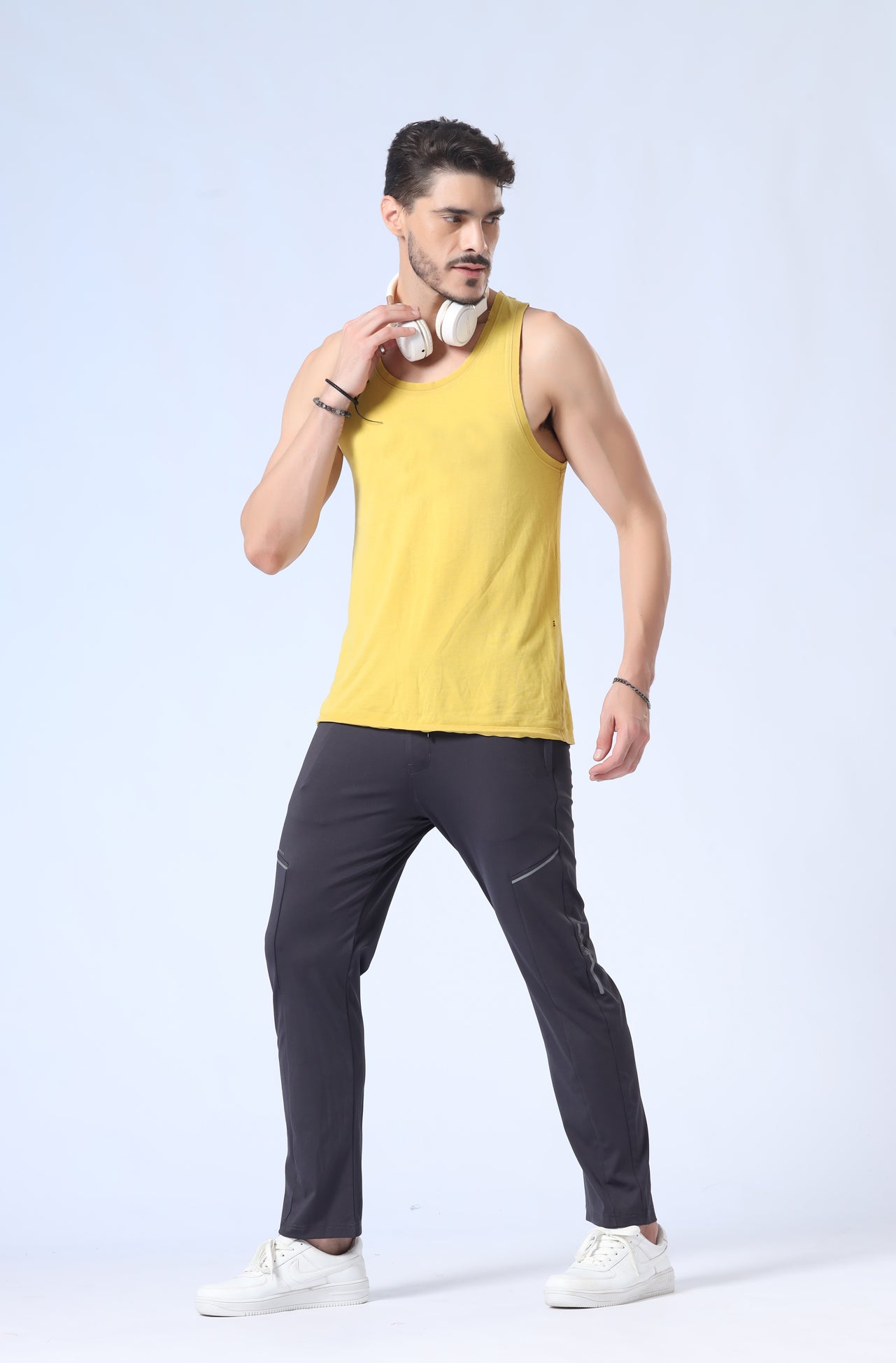 Urbano Fashion Men's Baggy Fit Chino Trackpaints