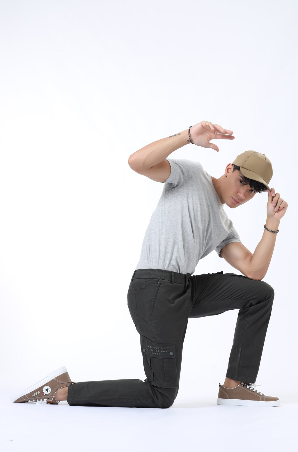 Men's Regular Fit Cargos-TKL-114