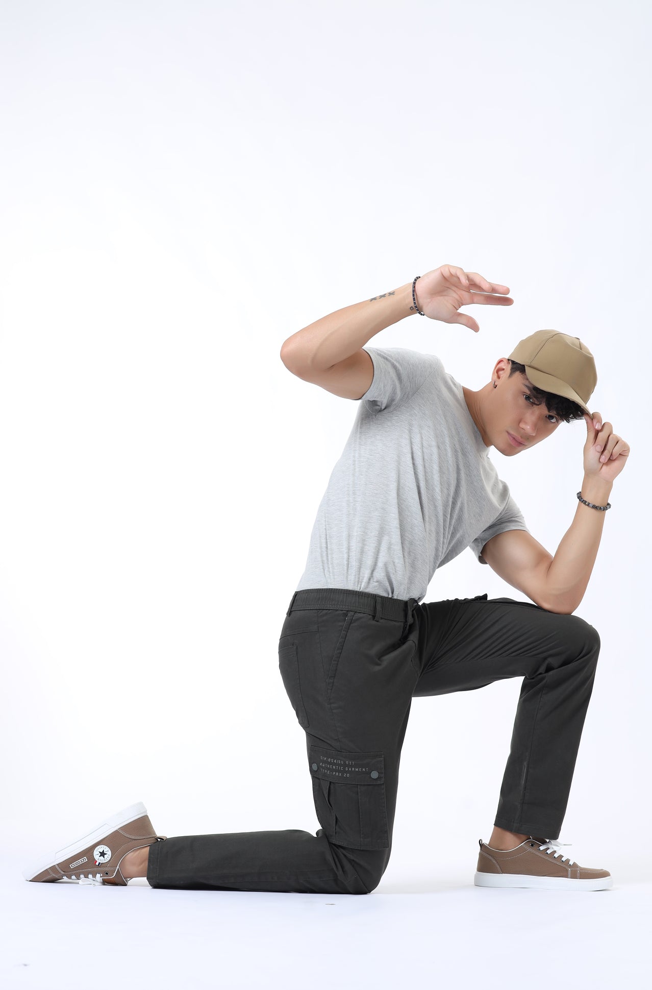 Men's Regular Fit Cargos-TKL-114