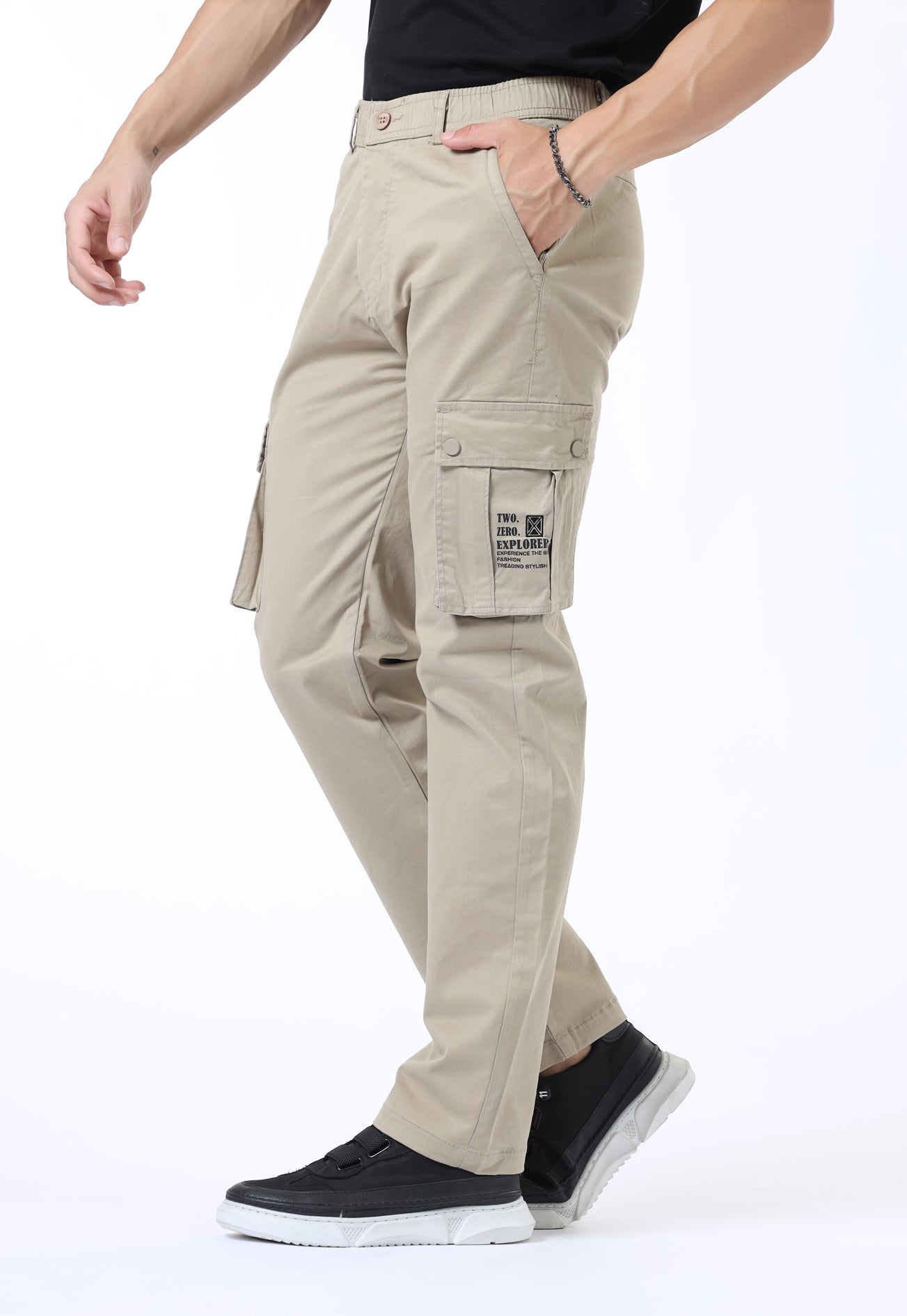 Men's Regular Fit Cargos-TKL-114