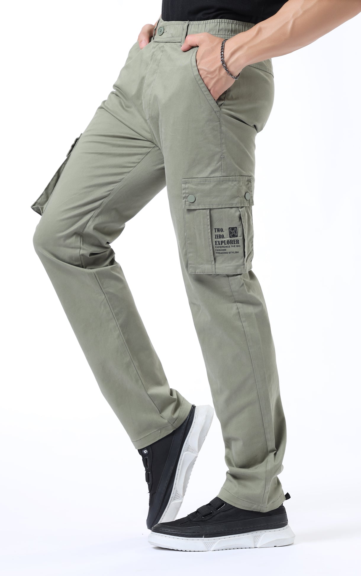 Men's Regular Fit Cargos-TKL-114