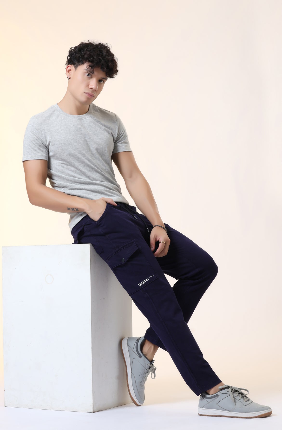 Men's Regular Fit Cargos-RC-60