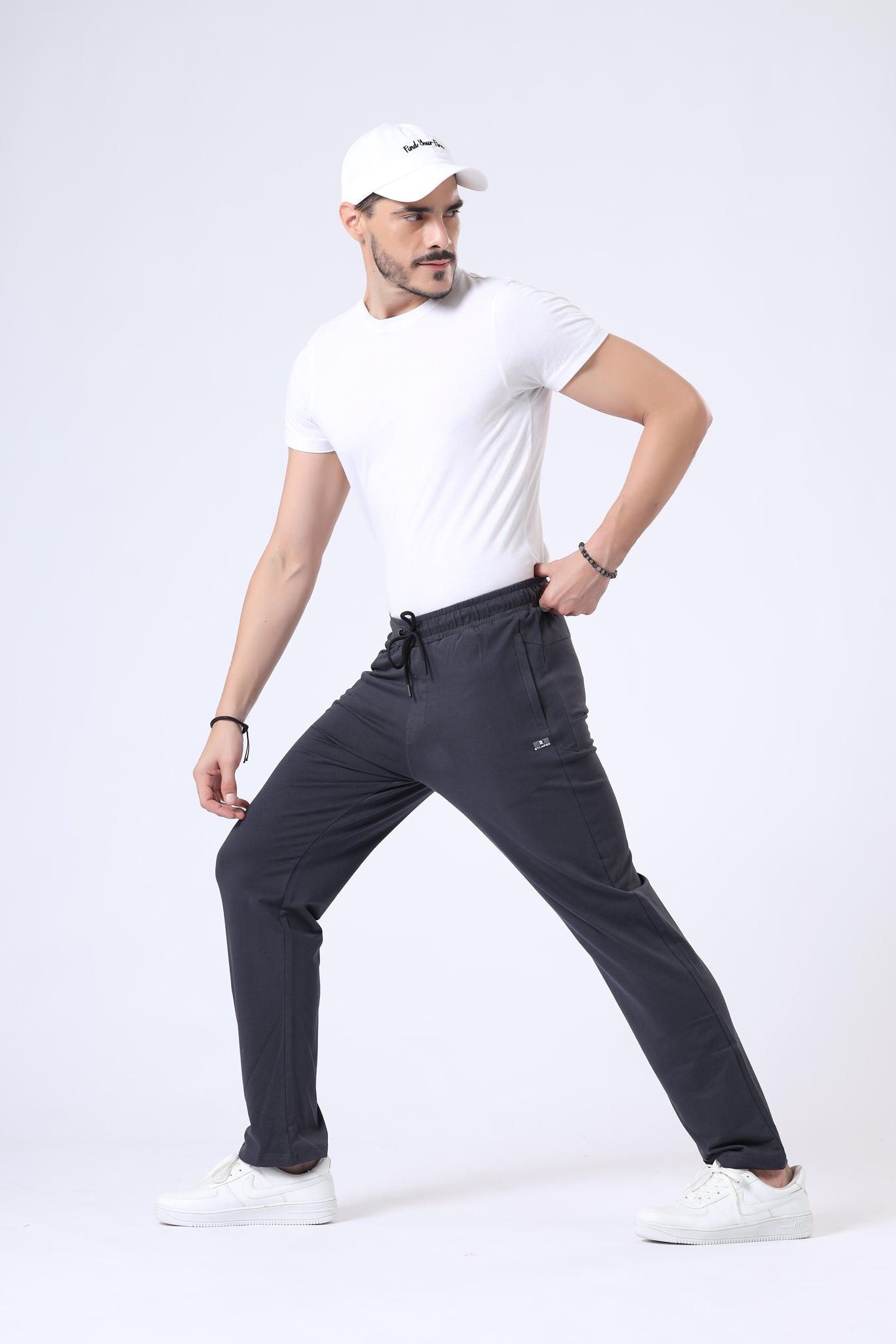 Urbano Fashion Men's Baggy Fit Chino Trackpaints