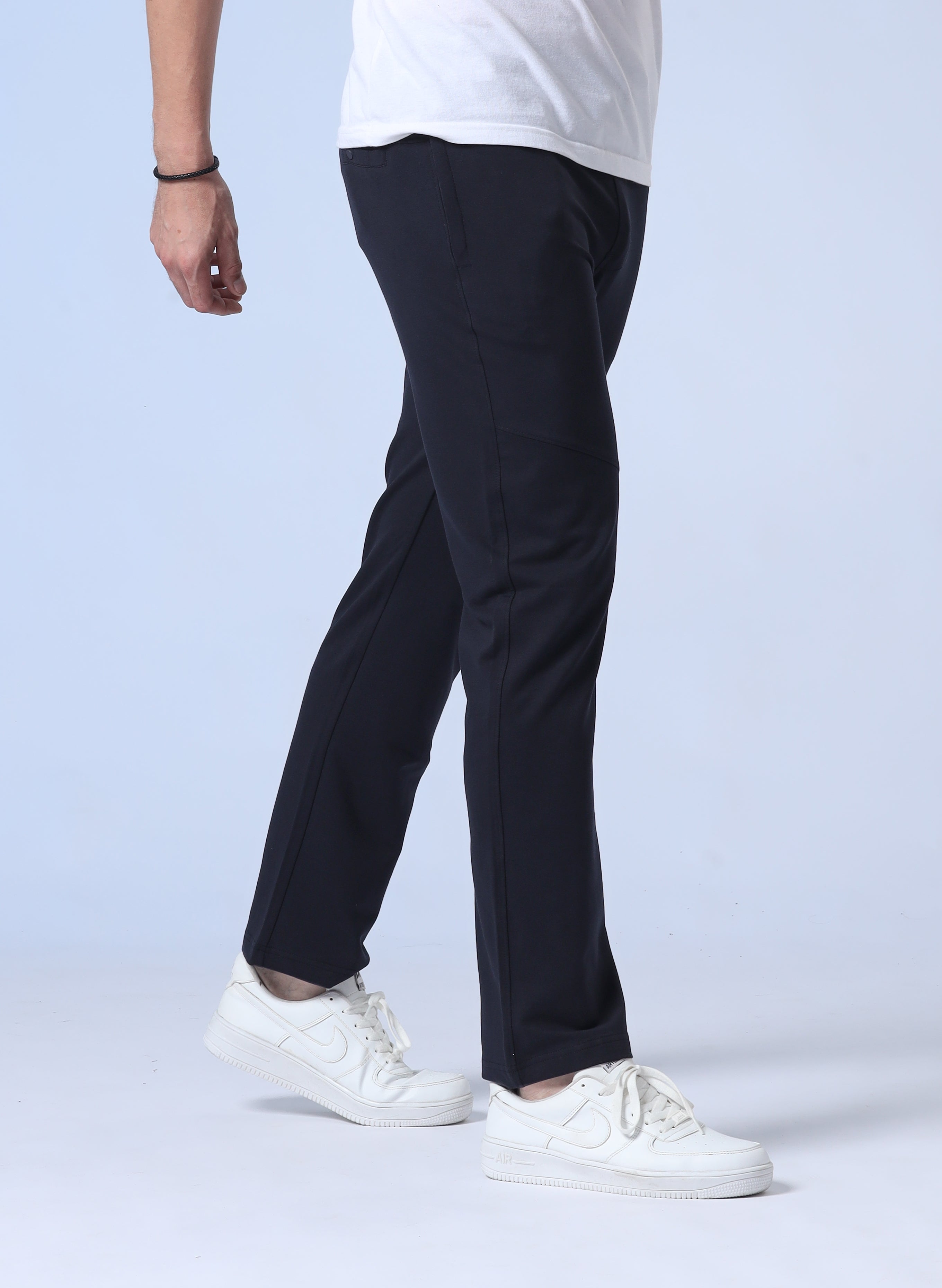 Regular Fit Black Trackpants for Men
