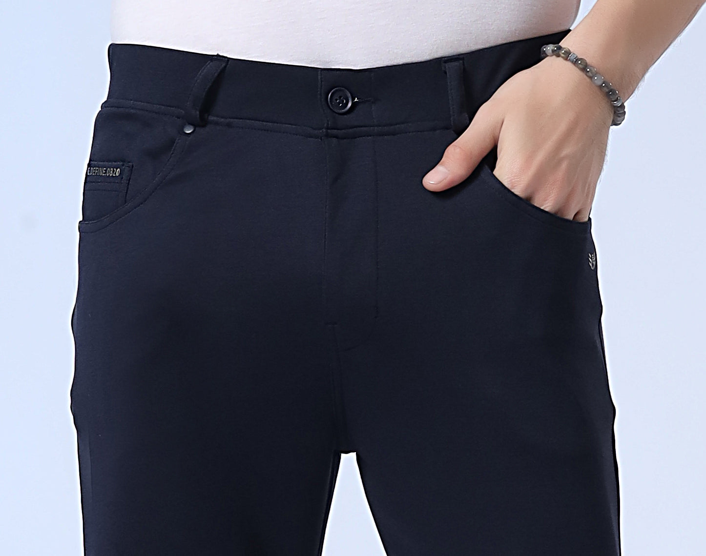 Men's Navy Slim Fit Paints