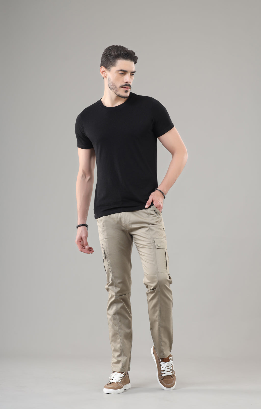 Men's Regular Fit Cargos-TKL-109