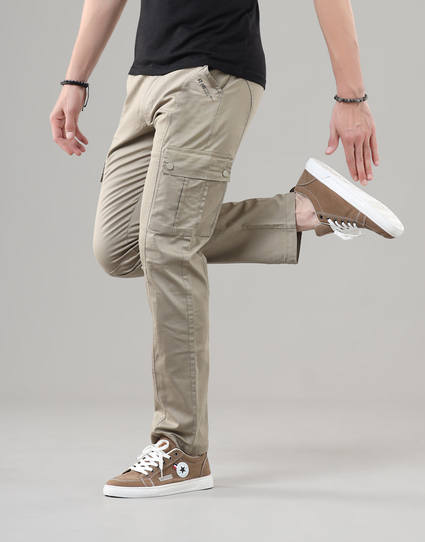 Men's Regular Fit Cargos-TKL-109