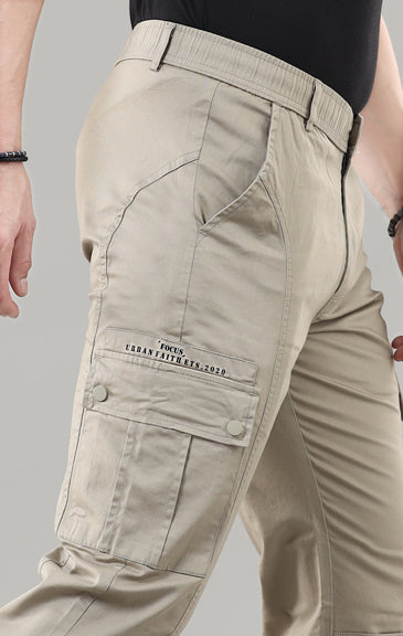 Men's Regular Fit Cargos-TKL-109
