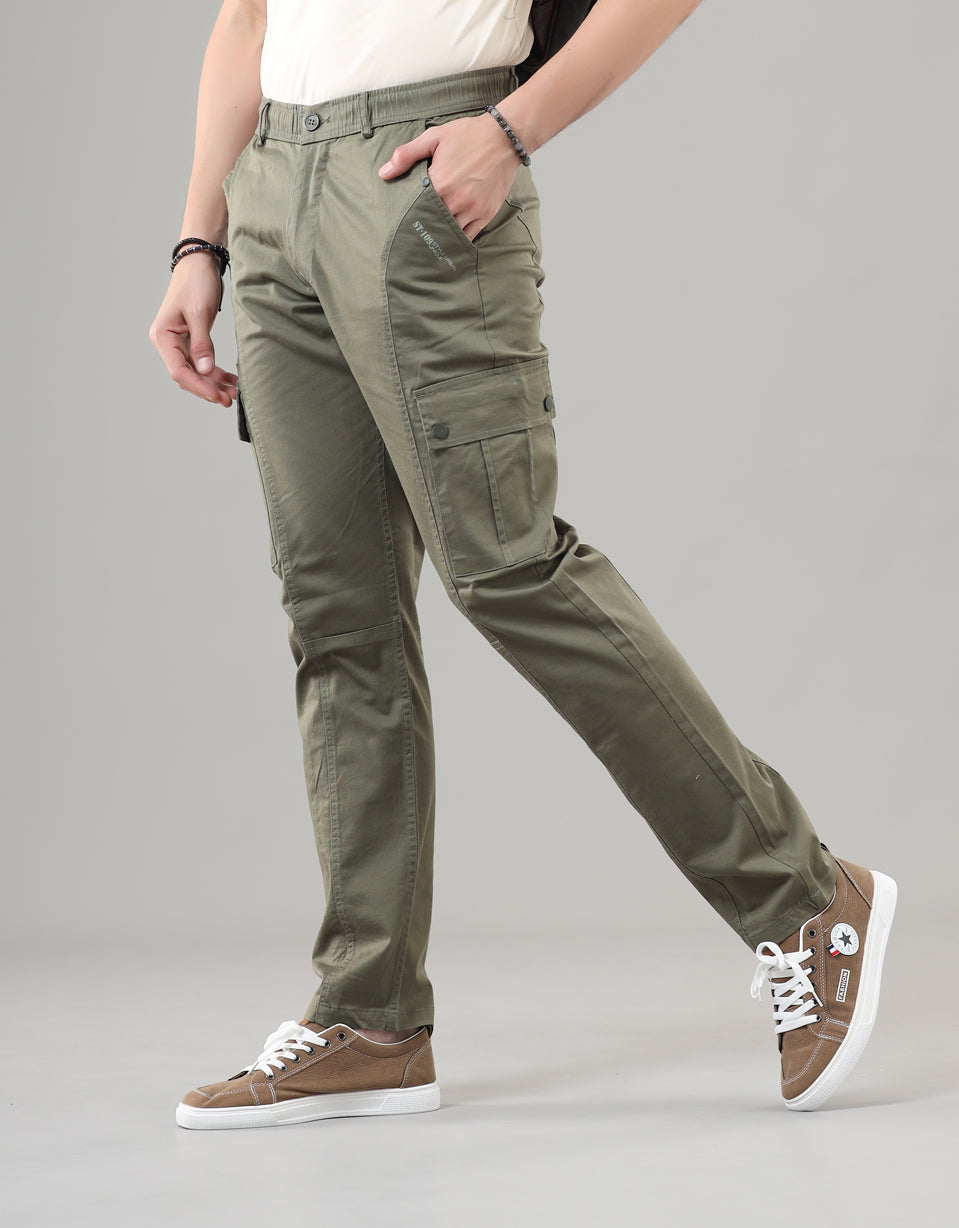 Men's Regular Fit Cargos-TKL-109