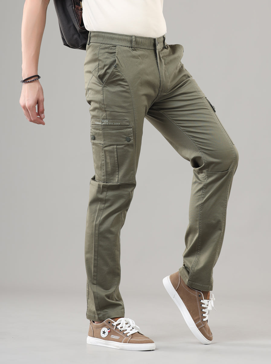 Men's Regular Fit Cargos-TKL-109