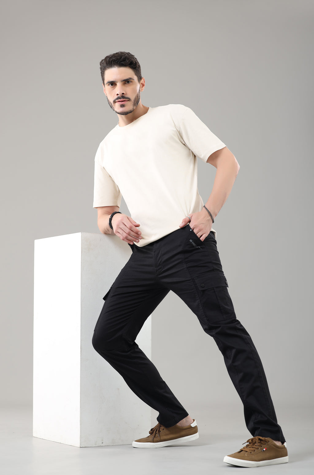 Men's Regular Fit Cargos-TKL-109